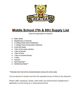 Supply List