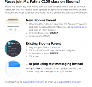 bloomz sign up